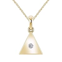 Pretty Jewels 0.05 Ct Natural Diamond Circle Pendant Necklace W/ 18