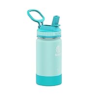 Takeya Actives Kids 14 oz Vacuum Insulated Stainless Steel Water Bottle with Straw Lid, Mint