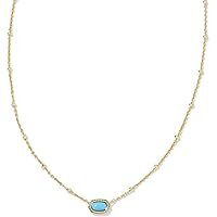 Kendra Scott Mini Elisa 14k Gold-Plated Satellite Short Pendant Necklace, Fashion Jewelry for Women