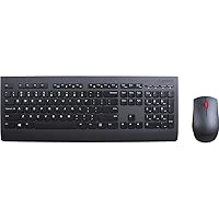 Lenovo Professional Wireless Keyboard and Mouse Combo Kit, Black