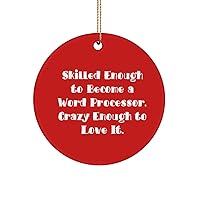 Skilled Enough to Become a.. Circle Ornament, Word Processor Present from Colleagues, Sarcasm Christmas Ornament for Coworkers, New Word Processor, Best Word Processor, Word Processor for Mac, Cheap