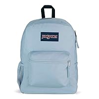 JanSport Cross Town Backpack - Class, Travel, or Work Bag with Water Bottle Pocket, Blue Dusk