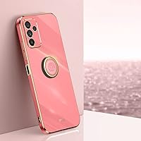 Phone Case Compatible with Samsung Galaxy A14 5G Case,Full Body Screen Camera Protective Cover, Shockproof,with Electroplated Mirror EdgeSlim Phone Case (Color : Hawthorn red)