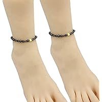 6 Pack Magnetic Anklets and 2 Yellow Color, Ankle Wrist Band, Magnetic Therapy, Support Immune System, Relieve Stress and Frustration, Amazing Gift