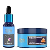 Blue Nectar Bakuchi Anti-Aging Serum & Turmeric Face Mask - Natural Beauty Essentials Set