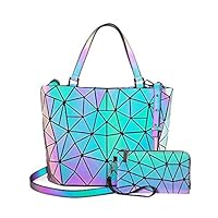 Realer Geometric luminous women handbag