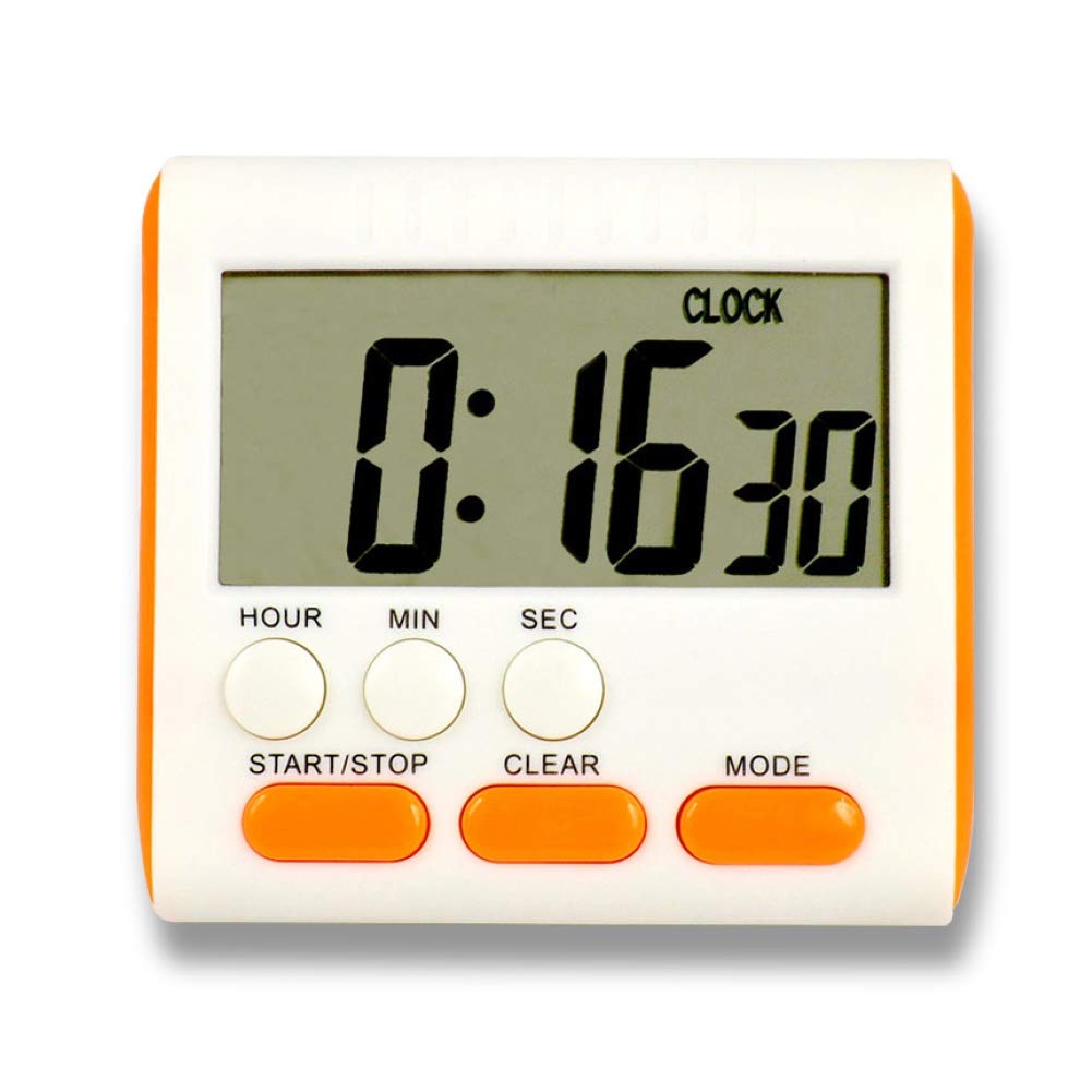 discountstore145 Timers for Kitchen Digital Kitchen Timer Countdown Stopwatch Timer with Loud Alarm Large Display Orange