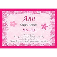 Ann Personalized Name Meaning Certificate