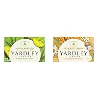Yardley London Nourishing Bath Soap Bars with Aloe & Avocado and Shea Buttermilk for Sensitive Skin, 4.0 oz Bars