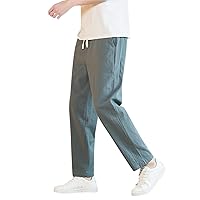 Men's Loose Straight Pants Summer Casual Pants Men's Breathable Pants Men's Long Pants 10 Memory Foam