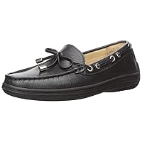 Marc Joseph New York Unisex-Child Leather Boys/Girls Casual Comfort Slip on Moccasin Tie-Bow Loafer Driving Style