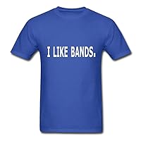 Funny Words Zausy Men's Funny Quotes I Like Bands T-Shirts Royal blue Medium
