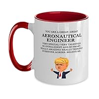 You Are A Great Aeronautical engineer Two Tone Red and White Coffee Mug 11oz.