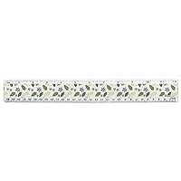 Flowers and Leaves 12 Inch Standard and Metric Plastic Ruler