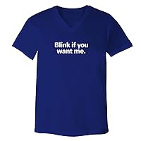 Blink if you want me - Adult Bella + Canvas 3005 Men's V-Neck T-Shirt