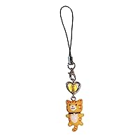 Pendant Keychain,Lovely Cat Pendant Phone Chain Strap Heart Charm Keychain Phone Lanyard Acrylic Keyring Bag Ornament Party Jewelry Gift