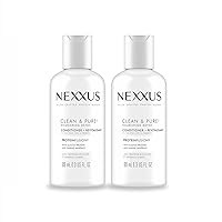Nexxus Clean & Pure Conditioner, Protein Fusion with Elastin Protein and Matine Minerals, Revitalizing, Travel Size, 89 mL, 3 Fl Oz (2 Pack, 6 fl Oz Total)