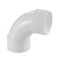 406 Series PVC Pipe Fitting - 90°Sweep Elbow - Schedule 40 (White) - 2