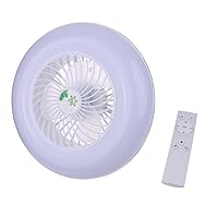Mini LED Ceiling Fan with Light E27 Lamp Head 3 Blade Modern Fan Lamp Wide Voltage Home Dorm Office Bedroom Study Dorm Fan Lamp with Remote Canopy Lamp