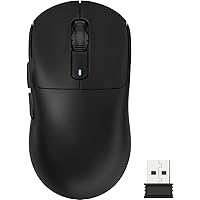 X3 Lightweight Wireless Gaming Mouse with Tri-Mode 2.4G/USB-C Wired/Bluetooth,Up to 26K DPI, PAW3395 Optical Sensor,Kailh GM8.0 Switch,5 programmable Buttons for PC/Laptop/Win/Mac(Black)