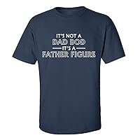 Men's It's Not A Dad BOD, It's A Father Figure Funny Father's Day Short Sleeve Graphic T-Shirt-Navy-XL