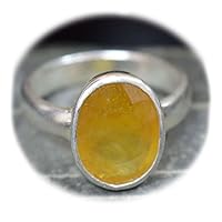 Choose Your Color Natural Gemstone Chakra Healing Ring Sterling Silver 5 Carat Handmade Jewelry Size H-Y