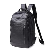 Genuine Leather Backpack, Large Capacity Business Bag, Travel Casual Knapsack