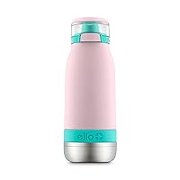 Ello Emma 14oz Vacuum Insulated Stainless Steel Kids Water Bottle with Straw and Built-in Carrying Handle and Leak-Proof Locking Lid for School Backpack, Lunchbox and Outdoor Sports