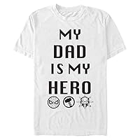 Marvel Big & Tall Classic Dad is My Hero Men's Tops Short Sleeve Tee Shirt