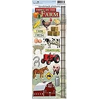 Paper House Productions STCX-0094E Cardstock Stickers, On the Farm (6-Pack)
