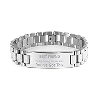 Best Friend Ladder Stainless Steel Bracelet - You've Got This - Best Birthday Christmas Gifts Inspiral Quote Engraved Jewelry For Men Women