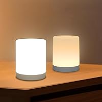 Mini Night Light, Soft Warm Dim Lamp/3-Color Small Rechargeable Lamp for Bedroom, Bathroom, Hallway