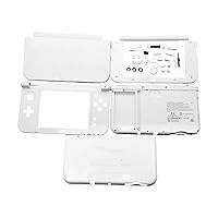 White Color DIY New3DSXL Extra Housing Case Complete Shells Set Replacement, for New3DS New 3DS XL LL 3DSXL 3DSLL New3DSLL Consoles, JP Covers Plates w/Buttons, Screws, Stylus, Mirror, Plugs
