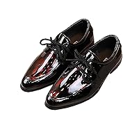 Boys Classic PU Leather Lace-Up School Uniform Oxfords Casual Dress Shoes Loafers Flats
