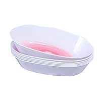 Silver Spoons MINI DESSERT BOWLS | Oval Dessert Plates | Lava Collection | Pink Mist | 6 PC