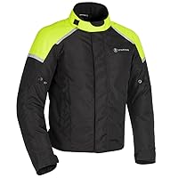 Oxford - Spartan WP MS Men's Motorcycle Riding Jacket - Choose From: Small - 3XL, Black or Black/Fluorescent