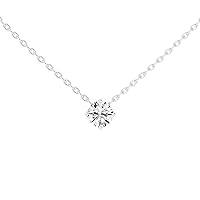 Round Cut Solitaire Pendant In Lab Grown Diamond For Women in 14k Gold, Platinum IGI Certified (0.50-3 Ct, F-G Color, VS1-VS2 Clarity)