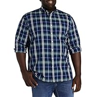 Oak Hill by DXL Men's Big and Tall Large Plaid Sport Shirt