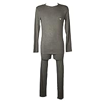 Emporio Armani Men's Pajamas Summer Cotton Trousers Leggings t Shirt Long Sleeve Crew Neck Article 111023 + 111286 5A552
