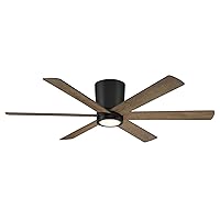 Coldwater 52 Inch Indoor/Outdoor Smart Flush Mount Ceiling Fan