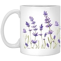 Pressed Flowers Mug - Boho Wildflowers Cottagecore Coffee Mug - Flower Garden Lover - Gift For Her - Botanical Teacup - Lavender Floral Nature 11oz