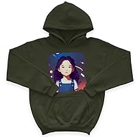 Girl in Space Kids' Sponge Fleece Hoodie - Graphic Kids' Hoodie - Digital Art Hoodie for Kids
