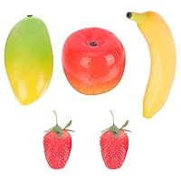 ERINGOGO Noisemaker Toys Fruit Shakers Set, 5 PCS Plastic Imitation Banana Mango Strawberry Shakers, Hand Percussion Egg Shakers Maracas for Rhythm, Playing Early Learning Musical Toy Assorted Color