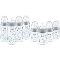 NUK Smooth Flow Anti Colic Baby Bottle, 10 oz, 4 Pack, Elephant,4 Count (Pack of 1) & Smooth Flow Anti Colic Baby Bottle, 5 oz, 4 Pack, Elephant,4 Count (Pack of 1)