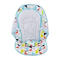 Replacement Part for Fisher-Price Deluxe Take Along Swing & Seat - DYH31 ~ Replacement Cushioned Seat Pad ~ Multi-Colored Triangles