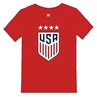 Icon Sports Officially Licensed U.S. Soccer USWNT Toddler Youth Kids Logo Cotton T-Shirt