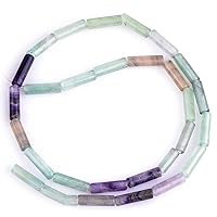 GEM-Inside Natural 4x12mm Column Tube Purple Fluorite Gemstone Loose Beads for Jewelry Making 15
