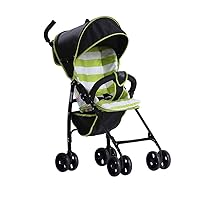 Baby Stroller Lightweight Folding Child Stroller Can Sit Reclining Folding Light Portable Shock Absorber Unidirectional Baby Umbrella Car (Color : E)