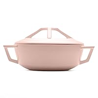 KYOTOH DONABE270 Pink Earthenware Pot, Rice Cooking, With Lid, Pottery, Far Infrared, Waterless Cooking, Simple, Stylish, Made in Japan