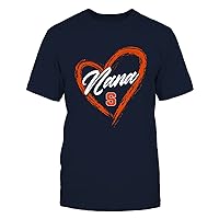 FanPrint Syracuse Orange - Heart Shape - Nana - University Team Logo Gift T-Shirt